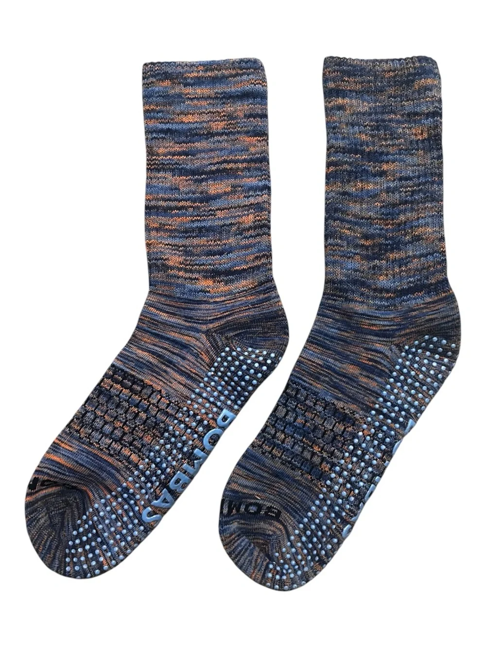 Bombas Women’s Gripper Half Calf Socks Space Dye M Athleisure Pilates Yoga Cozy